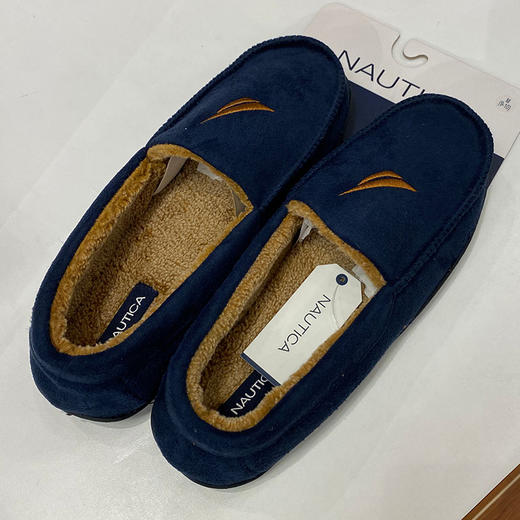 Nautica/诺帝卡 男士保暖加绒套脚懒人鞋 商品图0
