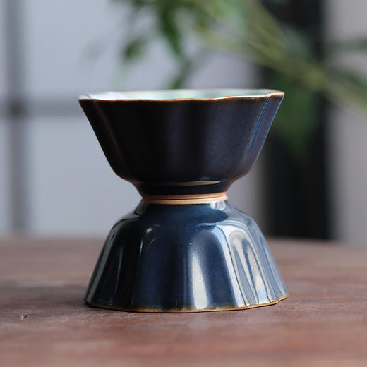 【问鼎】【黛蓝祥瑞杯2入】景德镇茶盏小茶杯个人陶瓷茶具品茗杯单杯 商品图4