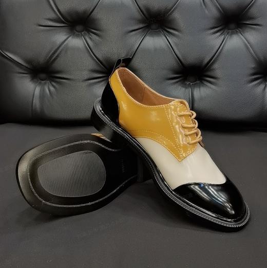 LFGJ12401低跟圆头平底深口单鞋经典英伦复古文艺小皮鞋 商品图3