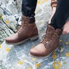 #断码特价46码#西班牙原产经典男款踝靴四季款棕褐色P03C8皮革复古风 商品缩略图4