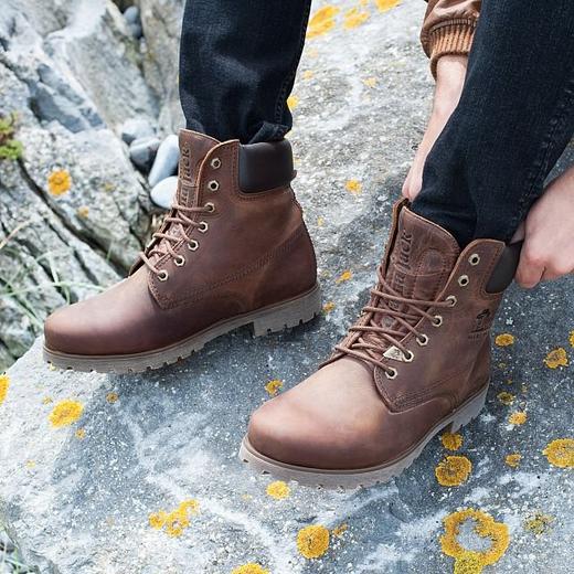 #断码特价46码#西班牙原产经典男款踝靴四季款棕褐色P03C8皮革复古风 商品图4