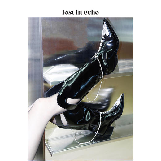 【微瑕疵不退不换】lost in echo x ZHANGJIAYI 设计师 爱心骑士西部靴 商品图0