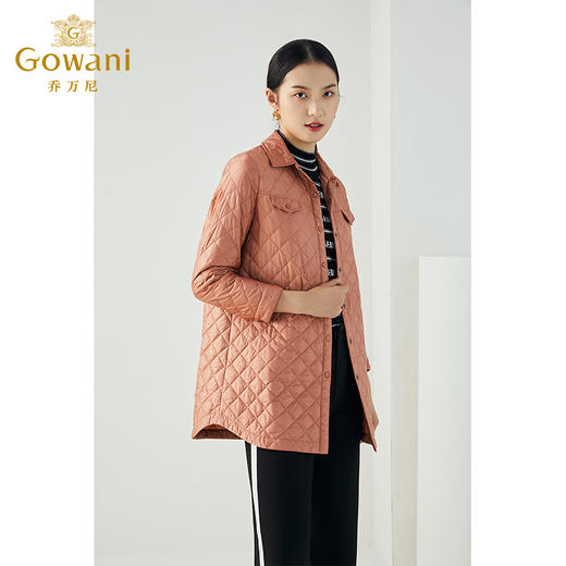 乔万尼秋冬新款保暖外套保暖丝绒棉袄休闲款可叠穿丝绒舒适棉服ES4T370 商品图3
