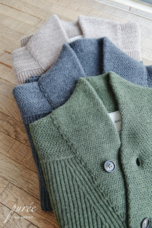 #1985 「BE GENTLE CARDIGAN 」 30% CASHMERE 70% WOOL 绅士青果领厚实开衫 商品图6