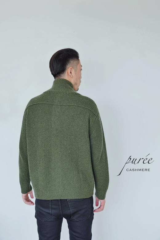 #1985 「BE GENTLE CARDIGAN 」 30% CASHMERE 70% WOOL 绅士青果领厚实开衫 商品图3