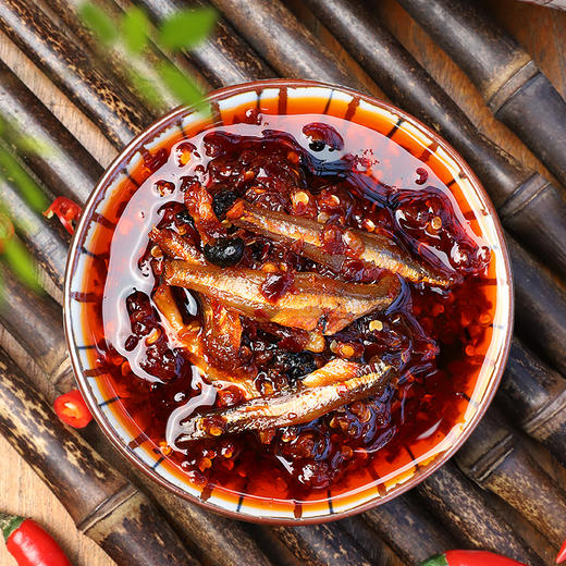 茂德公香辣鱼仔酱蒜蓉辣椒酱特辣鱼籽酱自制剁椒辣酱拌饭酱下饭菜225g 商品图3