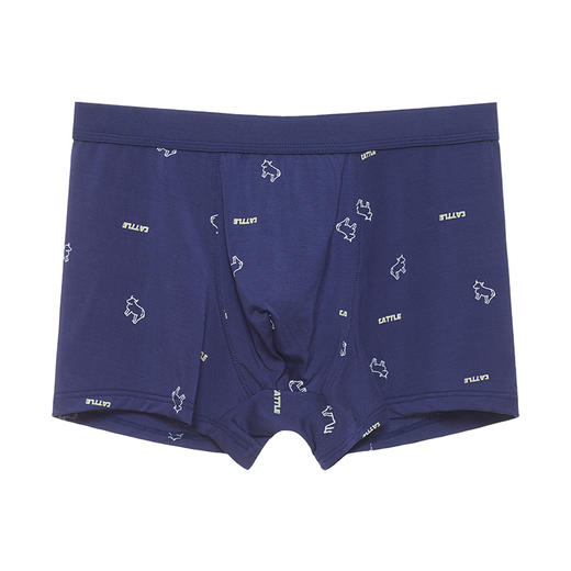 雅黛丽内裤男士青年平角柔软舒适亲肤中腰印花四角内裤男 商品图1