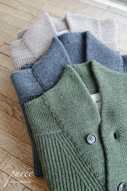 #1985 「BE GENTLE CARDIGAN 」 30% CASHMERE 70% WOOL 绅士青果领厚实开衫 商品图6
