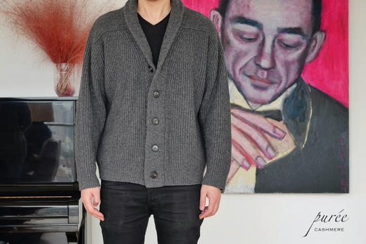 #1985 「BE GENTLE CARDIGAN 」 30% CASHMERE 70% WOOL 绅士青果领厚实开衫 商品图1