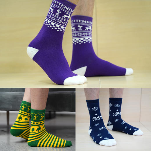 正品休闲足球个性潮流中筒袜加厚三双装THFCSDW01 商品图2