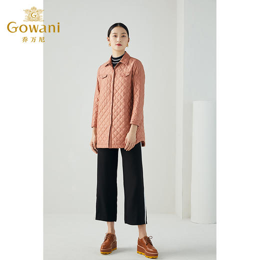 乔万尼秋冬新款保暖外套保暖丝绒棉袄休闲款可叠穿丝绒舒适棉服ES4T370 商品图1