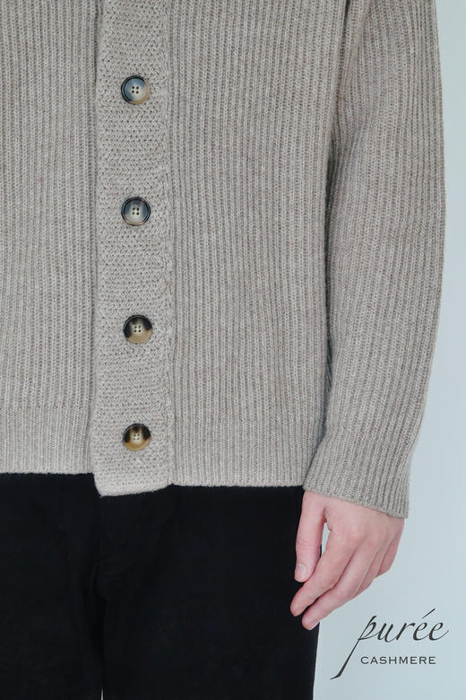 #1985 「BE GENTLE CARDIGAN 」 30% CASHMERE 70% WOOL 绅士青果领厚实开衫 商品图4