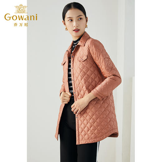 乔万尼秋冬新款保暖外套保暖丝绒棉袄休闲款可叠穿丝绒舒适棉服ES4T370 商品图2