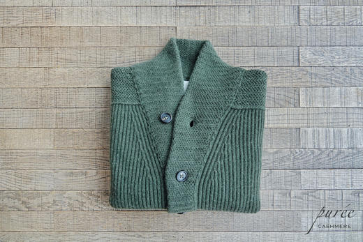 #1985 「BE GENTLE CARDIGAN 」 30% CASHMERE 70% WOOL 绅士青果领厚实开衫 商品图5