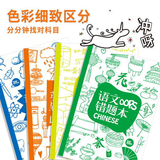 TOPTEAM千千圈oops错题本套装 分科目记录错题 商品图0