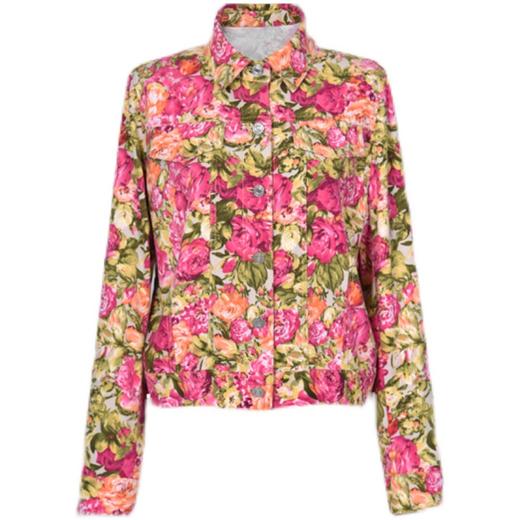 圣三利女装  时尚休闲多彩玫瑰印花夹克外套SL121A13 商品图2