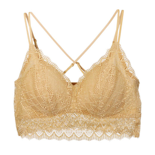 美季美优W152B02复古蕾丝美背吊带无钢圈三角杯文胸 商品图4