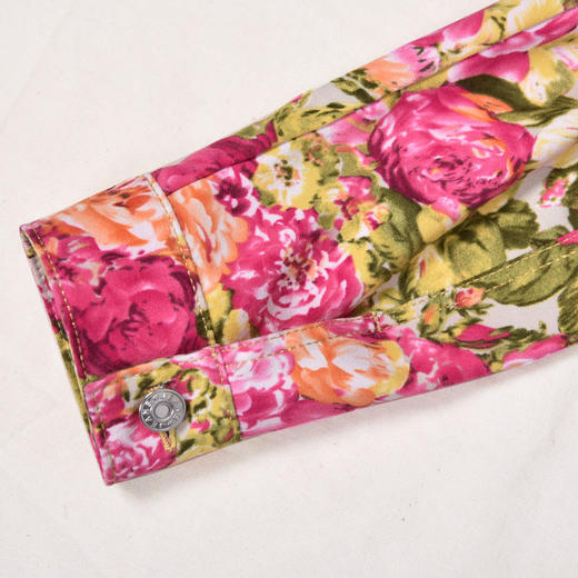 圣三利女装  时尚休闲多彩玫瑰印花夹克外套SL121A13 商品图4