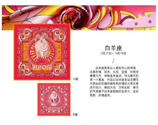 7F  aurora 奥罗拉  双面星座丝巾 商品图0