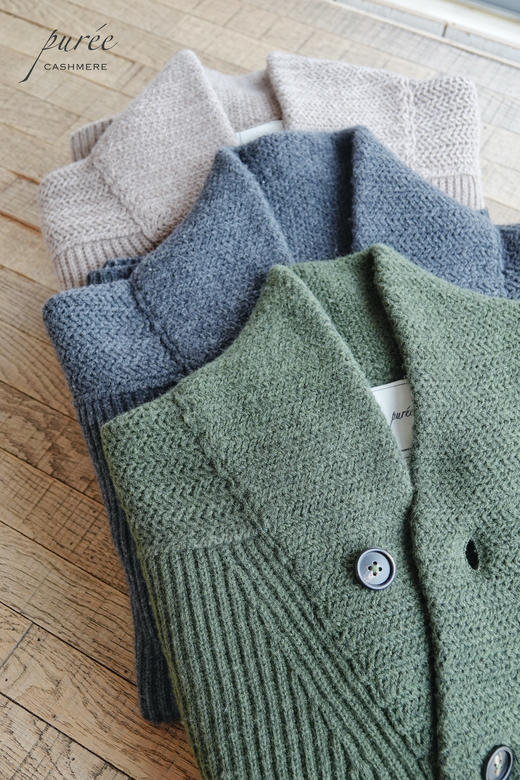 #1985 「BE GENTLE CARDIGAN 」 30% CASHMERE 70% WOOL 绅士青果领厚实开衫 商品图7