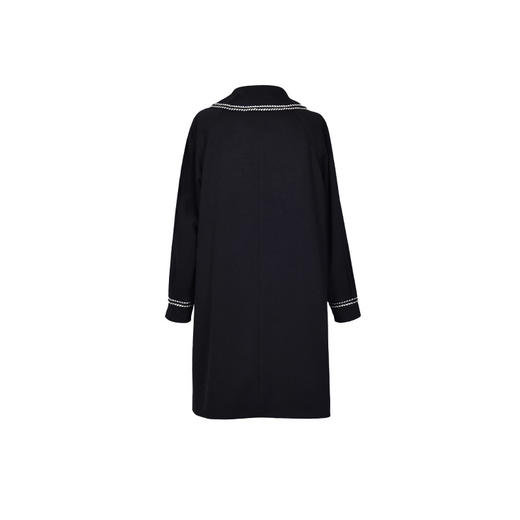 圣三利女装  活力休闲彼得潘领弹力针织风衣外套SL121F16 商品图4