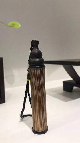 金丝竹牙签筒