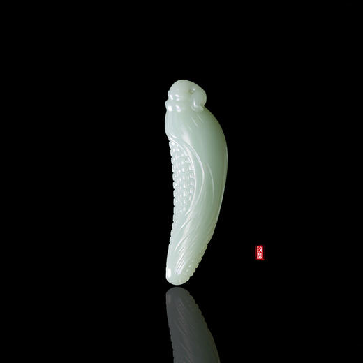 和田玉（青玉-粉青）挂件--玉米 11.54g 商品图1