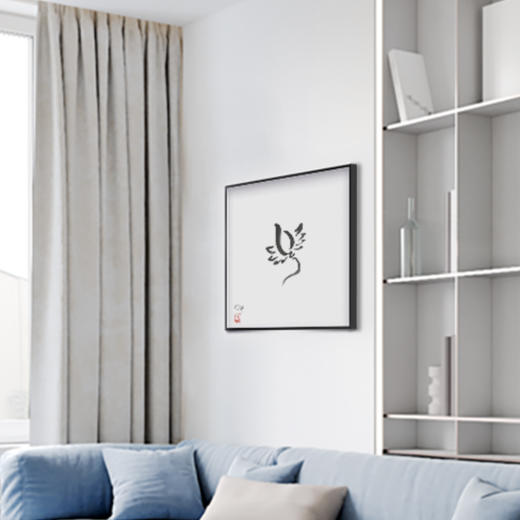 雪山圆相艺术写意微喷画装饰画意境35cm*35cm 商品图2