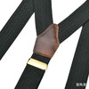 意大利牛皮尼龙橡丝Y型绿色手工背带 商品缩略图3