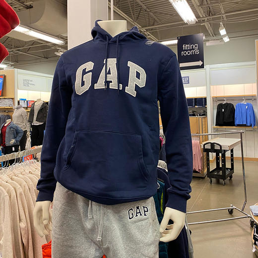  秋冬新款 Gap卫衣男连帽加绒套头上衣男士休闲长袖外套 商品图1
