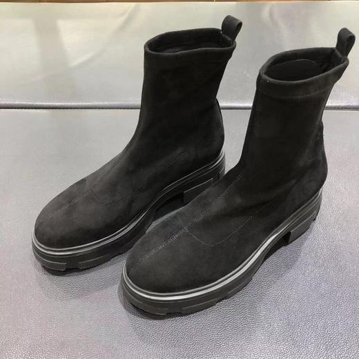 lfgj jeans AH804新款绒面弹力靴厚底松糕女靴 商品图1