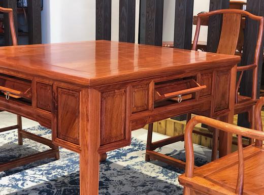 红桥红  家具严选  缅甸花梨（大果紫檀）  【101 活面 自动麻将桌 五件套】 商品图7