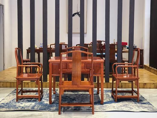 红桥红  家具严选  缅甸花梨（大果紫檀）  【101 活面 自动麻将桌 五件套】 商品图0