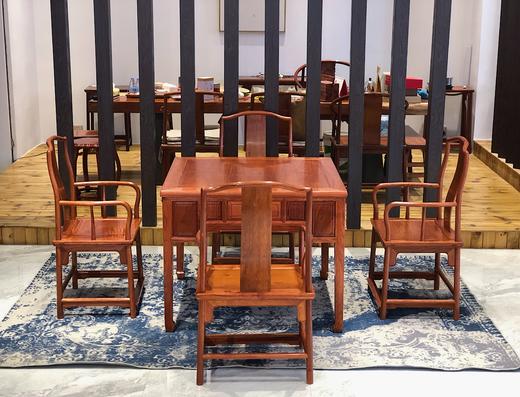 红桥红  家具严选  缅甸花梨（大果紫檀）  【101 活面 自动麻将桌 五件套】 商品图1