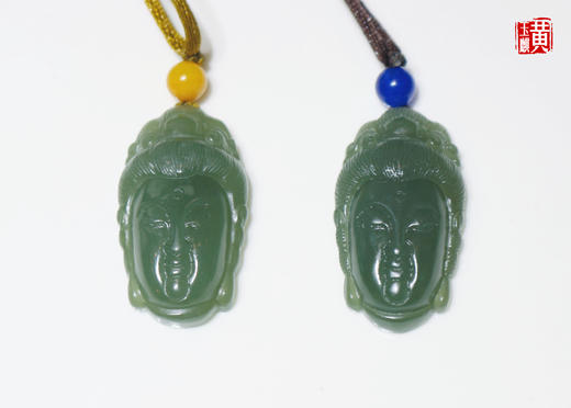 [ 官运亨通 ]  和田碧玉观音吊坠 商品图4