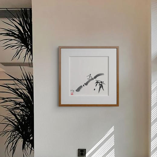 雪山圆相艺术写意微喷画装饰画意境35cm*35cm 商品图0