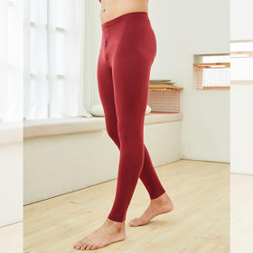 【秒杀品，不退不换】皇家丽美男士保暖单裤轻薄舒适发热贴服紧身莫代尔内衣红色BN8039B