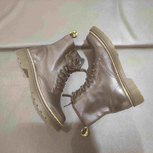 lfgj jeans BB818英伦风平底马丁靴真皮厚底休闲女靴 商品图2