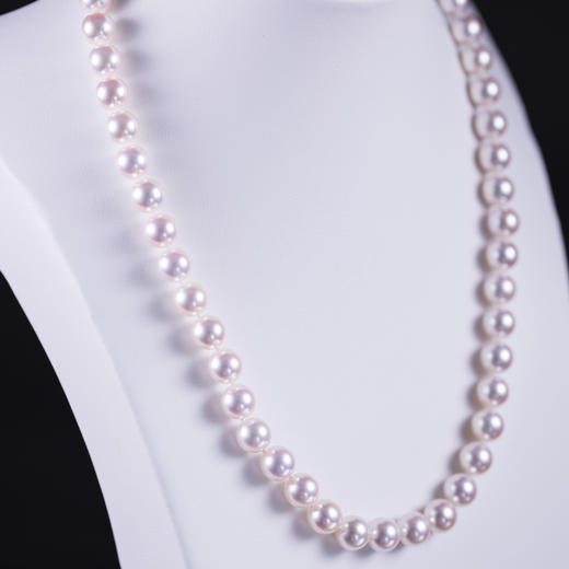 「极光」天女Akoya珍珠项链8-8.5mm全圆强光樱花粉天女Akoya 商品图4