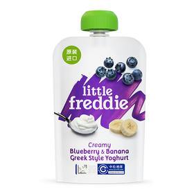Little Freddie小皮 婴儿宝宝辅食发酵乳蓝莓香蕉泥 100g*6