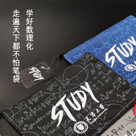 天津大学原创帆布拉链数理公式学生笔袋 收纳包