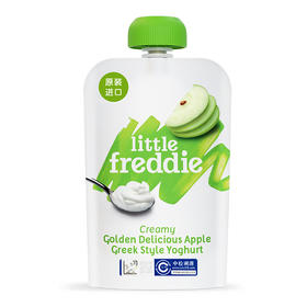 Little Freddie小皮 婴儿宝宝辅食发酵乳金冠苹果泥 100g*6