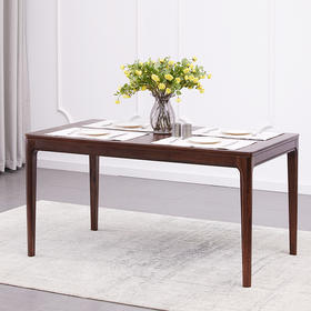 【现代实木风-NJT3101C03餐桌】现代实木/现代简约/餐厅/北美黑胡桃/实木餐桌