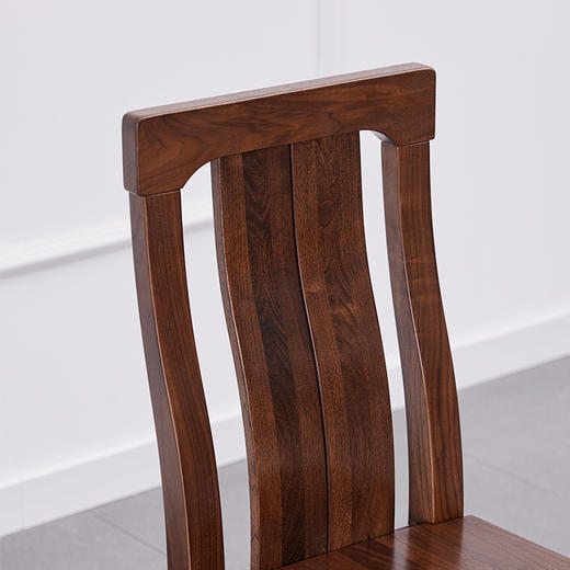 【现代实木风-NJ42861C03T餐椅】现代实木/现代简约/餐厅/北美黑胡桃/实木餐椅 商品图2