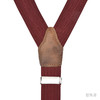 意大利牛皮尼龙橡丝Y红色手工背带 商品缩略图1