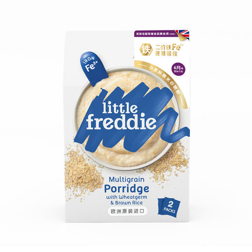 Little freddie小皮 小麦胚糙米谷物粉 婴幼儿谷类辅助食品 160g*3 商品图0