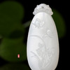 和田玉（羊脂玉）小玉牌挂件--连影在香中/8.77g 商品缩略图1