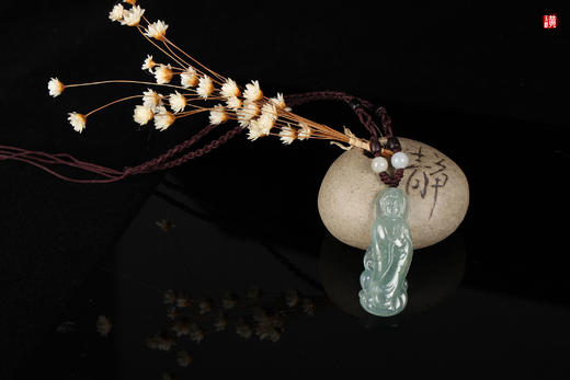 天然翡翠【观音】吊坠 配精美编织挂绳 商品图2