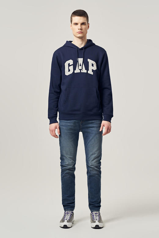  秋冬新款 Gap卫衣男连帽加绒套头上衣男士休闲长袖外套 商品图5