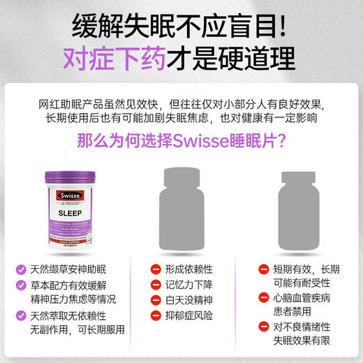 Swisse斯维诗 睡眠片 100片【不足200元订单，默认顺丰快递到付】 商品图1